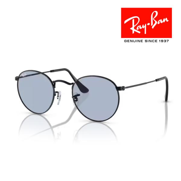 RayBan Round metal ラウンドメタル 50□21 ブラック ブルー RB3447 0...