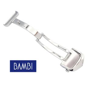 バンビ BAMBI バンビ 両開き式プッシュバックル Dバックル シルバー色
