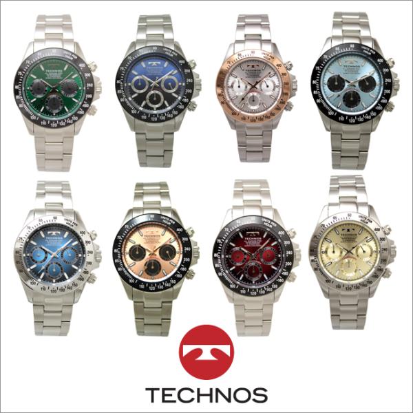 テクノス　T4B73 シルバーベルト オールステンレスモデル クロノグラフ 腕時計 メンズ TECH...