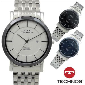 テクノス　T9330　セラミックモデル 三針 カレンダー 腕時計 メンズ TECHNOS 正規品 アウトレット｜watch-outletstore