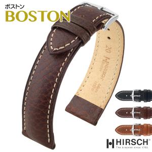 時計ベルト 腕時計ベルト メンズ バンド 交換 HIRSCH ヒルシュ BOSTON ボストン 12mm, 14mm, 16mm, 18mm, 20mm, 22mm, 24mm　hi-01302