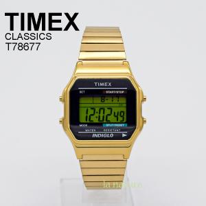 タイメックス T78677 クラシック デジタル TIMEX80 ゴールド レトロ メンズ レディース 腕時計