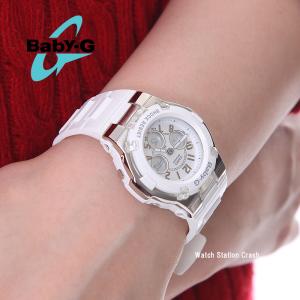 腕時計 レディース ホワイト ブラック BGA-110-7B CASIO BABY-G 売れ筋 かわいい 100M防水 アナデジ