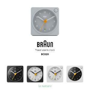 トラベル アラーク クロック BRAUN クラシック 目覚まし時計 清音 ライト スヌーズ機能 ブラウン Travel alarm clock BC02X