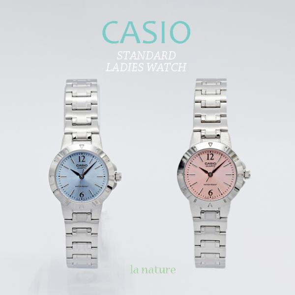 （5年保証）国内正規品 CASIO アナログ 腕時計 レディース ブレス ブルー ピンクダイヤル L...