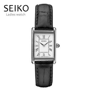 SEIKO 腕時計 レディース 本革ベルト シルバー (ステンレススティール