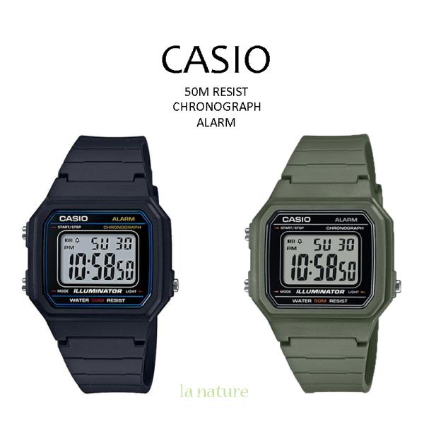 CASIO デジタル 腕時計 メンズ チープカシオ W217H-1A ストップウォッチ アラーム