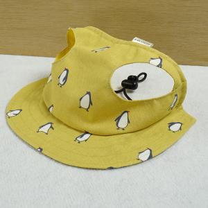 ペンギン柄・ツバの大きい帽子（マスタード）｜watchdog2petya