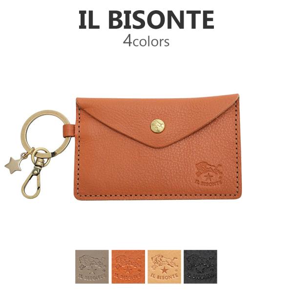 【並行輸入品】イルビゾンテ IL BISONTE カードケース チェーンリング フラットタイプ   ...