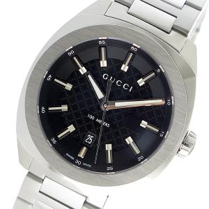 グッチ GUCCI GG2570 クオーツ メンズ 腕時計 YA142312 ブラック シルバー ク...