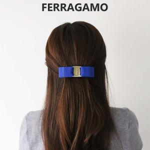 FERRAGAMO（フェラガモ） 34 1693 ヴィラリボン バレッタ ビジュー装飾