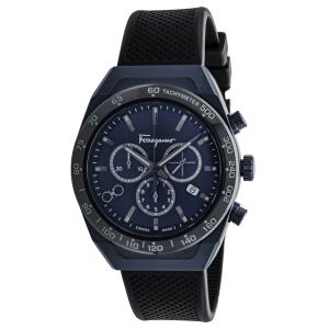 フェラガモ FERRAGAMO SLX CHRONO SFHR00220 腕時計 メンズ ネイビー クロノグラフ クオーツ アナログ｜watchlist