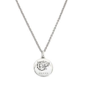 GUCCI グッチ　ネックレス　クレスト　シルバー925 　アクセサリー GUCCI（グッチ） クレスト 紋章 ネックレス シルバー925 黒 約12.1g