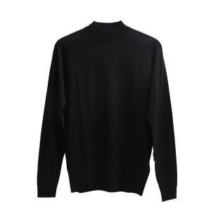 ジョンスメドレー JOHN SMEDLEY  HARCOURT モックネック ニット HARCOURT-BLACK-M メンズ black｜watchlist