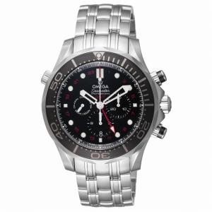 オメガ OMEGA SEA MASTER 21230445201001 腕時計 メンズ ブラック クロノグラフ 自動巻き アナログ 212.30.44.52.01.001｜watchlist