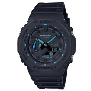 カシオ Gショック CASIO G-SHOCK BLACK NEON オクタゴンベゼル カーボンコアガード アナデジ クオーツ GA-2100-1A2JF 送料無料｜watchshop