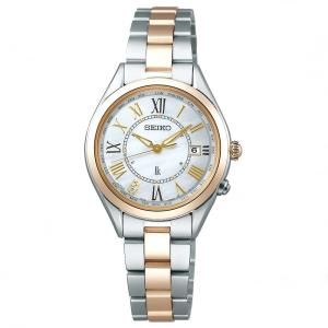 大人気定番商品 セイコー ルキア Seiko Lukia Lady Gold ソーラー電波 チタン シルバー シャンパンゴールドダイヤ入り白蝶貝ダイヤル Ssqv066 送料無料 保障できる大特価