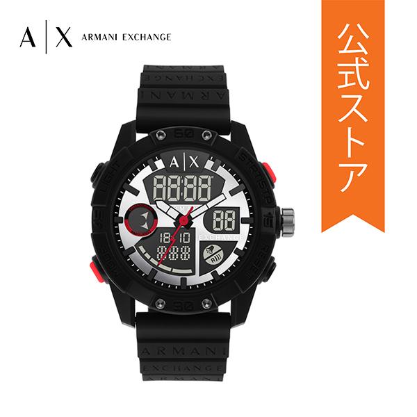 アルマーニ エクスチェンジ 腕時計 メンズ アナデジ 時計 シリコン ブラック AX2960 ARM...
