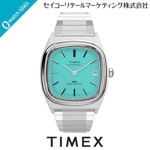 タイメックス TIMEX TW2Y07300 E-Line Automatic 自動巻き エクスパンションベルト スクリューバック ステンレススチール ブラウン管TV メンズ 腕時計