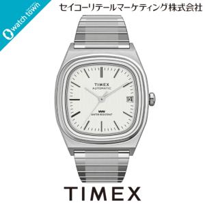 タイメックス TIMEX TW2W70800 E-Line Automatic 自動巻き エクスパンションベルト スクリューバック ステンレススチール ブラウン管TV メンズ 腕時計