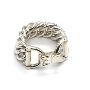 グッチ GUCCI オープンスクエアリンクブレスレット SV925 ヴィンテージ グッチ GUCCI オープンスクエアリンクブレスレット SV925