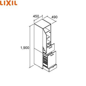 AR1S-455DL(R) リクシル LIXIL/INAX PIARAピアラ トールキャビネット 間口450mm スタンダード｜water-space