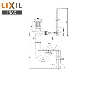 LF-7SAL リクシル LIXIL/INAX ポップアップ式排水金具 呼び径32mm・床排水Sトラップ 送料無料｜water-space