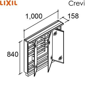 INAX（イナックス） MRB-903TXJU リクシル LIXIL/INAX クレヴィ ミラー