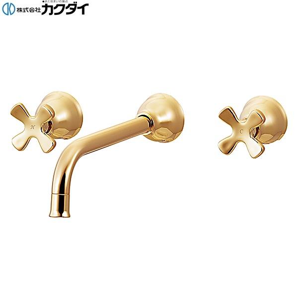 125-007-AG カクダイ KAKUDAI 壁付2ハンドル混合栓 送料無料