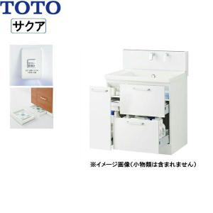 LDSWB075BDJJN1A TOTO SAKUAサクア 洗面化粧台のみ 間口750 きれい除菌水・体重計収納 ホワイト 送料無料