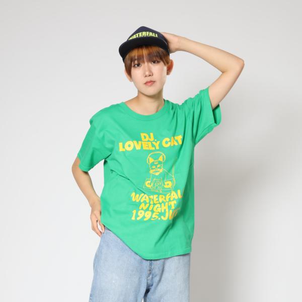 DJ ねこ Tシャツ テクノ ハウス 夏物 レコード WATERFALL
