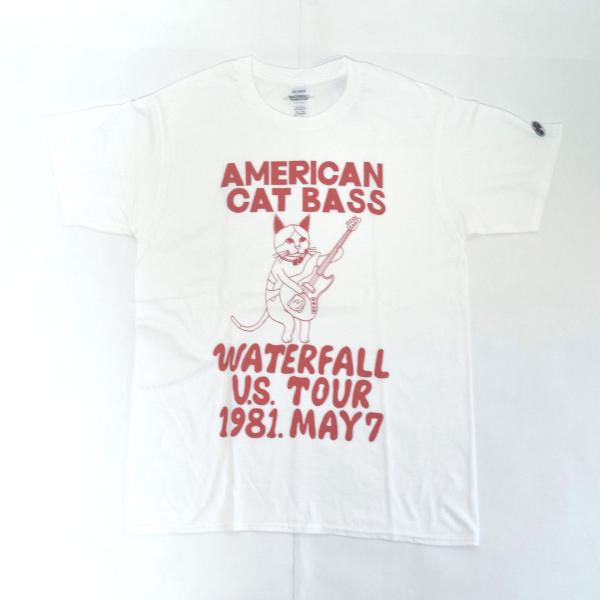 ベース BASS ネコ Tシャツ 新色 ロック 猫 レコード WATERFALL