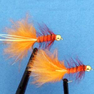 完成品フライ ビーズヘッド ウーリーバッガー