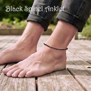 Binich（ビニッチ） ブラックスピネル アンクレット メンズ 天然石