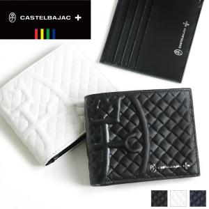 CASTELBAJAC カステルバジャック 二つ折り財布 薄型 本革 メンズ