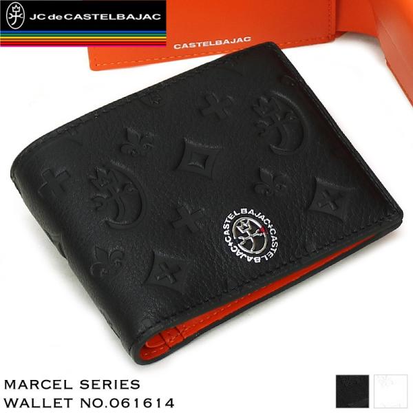 CASTELBAJAC カステルバジャック Marcel マルセル 二つ折り財布 小銭入れあり レザ...