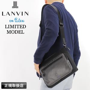 LANVIN COLLECTION ショルダーバッグ メンズ A4 牛革 レザー 撥水 軽量