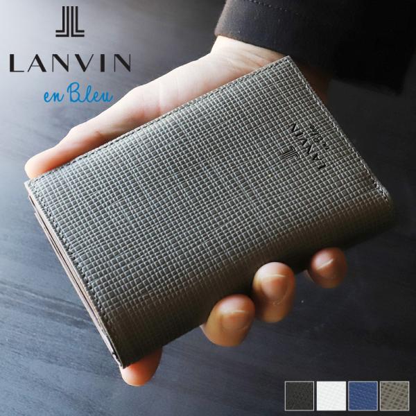 LANVIN en Bleu ランバンオンブルー ゼブダ 二つ折り財布 小銭入れあり ミドルウォレッ...