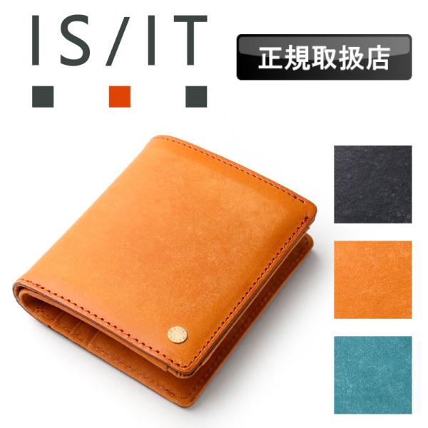 IS/IT イズイット トスカーナ 二つ折り財布 小銭入れあり 札入れ ウォレット 牛革 イタリアン...