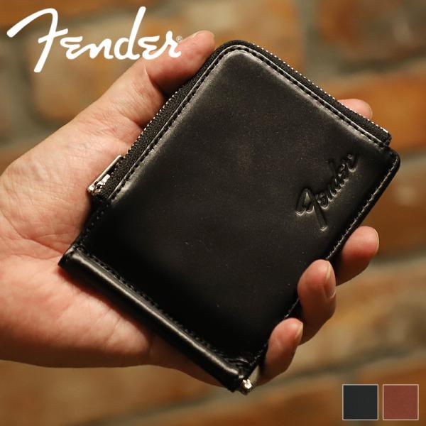 Fender フェンダー マネークリップ 小銭入れあり 札入れ カード収納 ピック付き モノグラムス...
