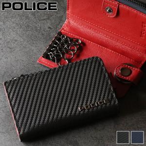 POLICE ポリス LUCENTE2 ルチェンテ2 キーケース 5連 小銭入れあり コインケース 床革 牛革 革小物 ウォレット PA-70805 メンズ 送料無料