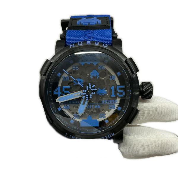 NUBEO スペースインベーダーズ限定100本 自動巻き 青【中古】