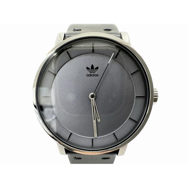 アディダス adidas DISTRICT L1 アナログ レザーバンド クォーツウォッチ 腕時計 ...
