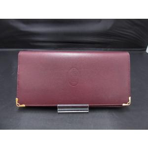 カルティエ Cartier 財布 レディース メンズ ブランド 長財布 パシャ ドゥ カルティエ レザー ボルドー ワインレッド L3001424 二つ折り おしゃれ 【中古】 Cartier（カルティエ） 財布 レディース メンズ ブランド 長財布