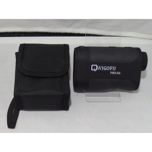 QUIGOFU ゴルフ用レーザー距離計 ケース付き ブラック