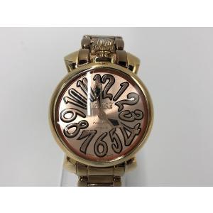 ガガミラノ GaGa MILANO 腕時計/クォーツ式 ゴールド・文字盤/ピンクゴールド 6021・...