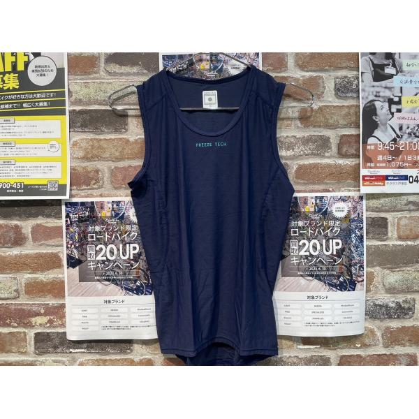 フリーズテック FREEZE TECH 【未使用】冷却ノースリーブクルーネック Men/NV/M