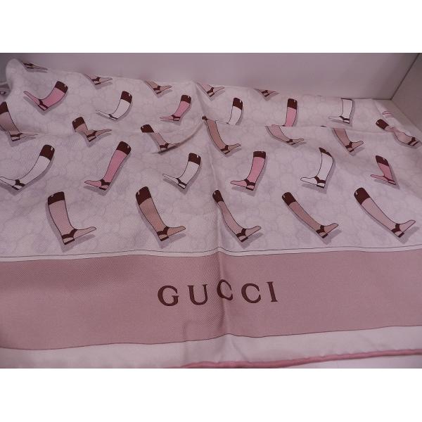 グッチ GUCCI スカーフ 大判 ピンク