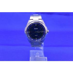 セイコー SEIKO 美しいブルーの輝き ワイアードWIREDソーラー腕時計 アナログ３針ウォッチ ...