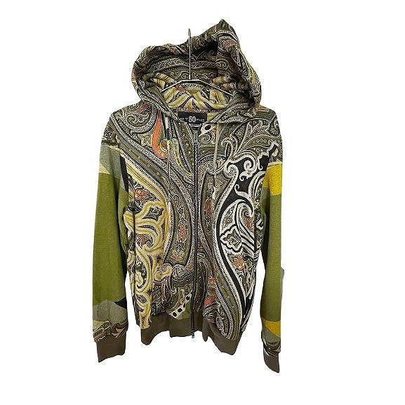 エトロ ETRO 50th 限定デザイン 総柄パーカー 希少 総柄 MSA19